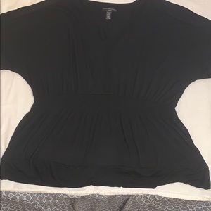 Apostrophe woman black top size 24-26w EUC